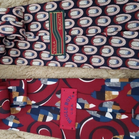 Lot of two ties, bugle boy USA tie and Bugatti Italian silk tie, career wear. - Picture 2 of 6